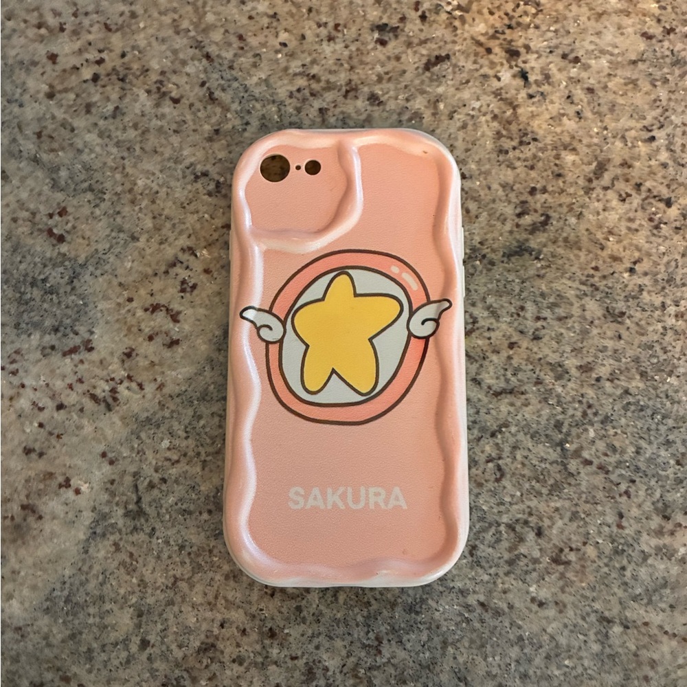 Cardcaptor Sakura Star Angel Wing Pink iPhone SE 2020 2022 Hard Case Cover